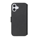 Rvelon iPhone 16 Kotelo Aitoa nahkaa Korttitasku Musta