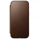 Nomad iPhone 16 Plus Modern Leather Folio -suojakotelo, ruskea