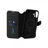 CARE by PanzerGlass iPhone 16 Plus -kotelo Tango Two-in-One Wallet MagSafe Musta
