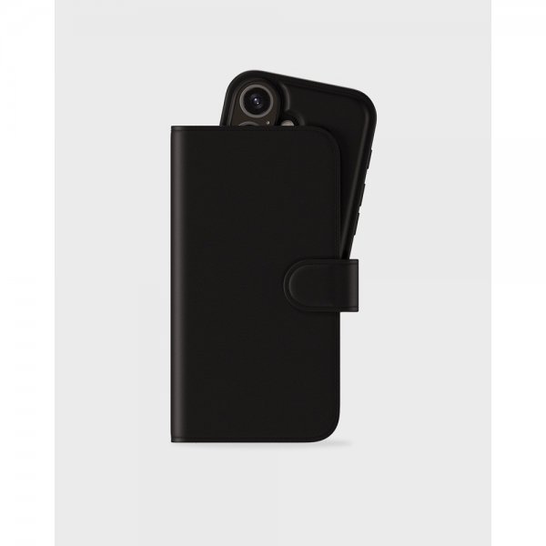 holdit iPhone 16 Plus -lompakkokotelo Wallet Case Magnet Plus, musta