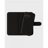 holdit iPhone 16 Plus -lompakkokotelo Wallet Case Magnet Plus, musta