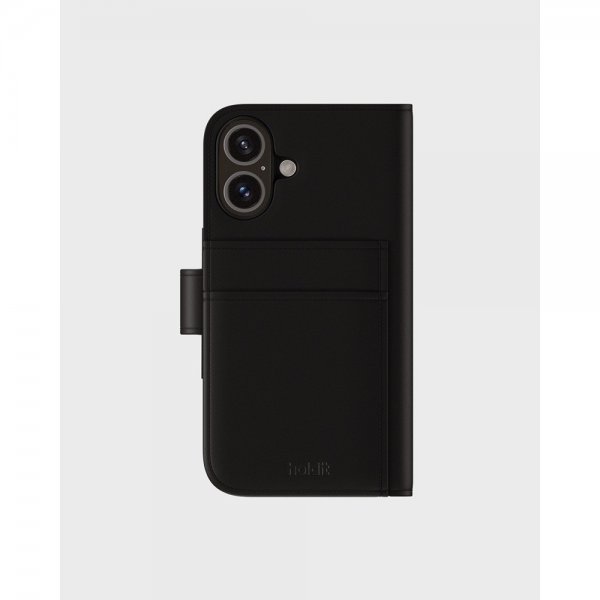 holdit iPhone 16 Plus -lompakkokotelo Wallet Case Magnet Plus, musta