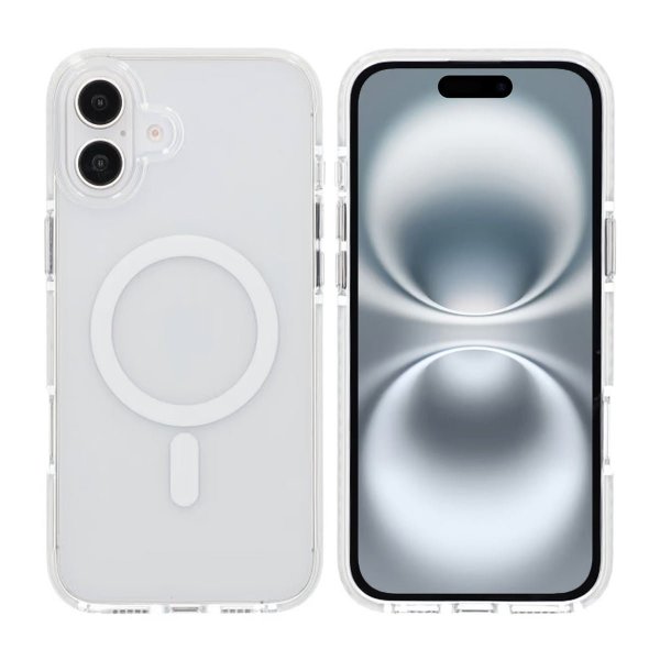 iPhone 16 Plus Kuori Iskunvaimennuksella MagSafe Valkoinen