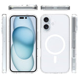 Rvelon iPhone 16 Plus -kuori TPU MagSafe Läpinäkyvä