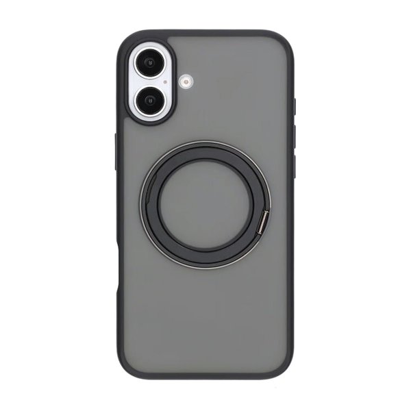 iPhone 16 Plus Kuori, pyörivä MagSafe-jalusta, musta