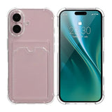 iPhone 16 Plus Kuoret Korttipidike Iskunkestävä Läpinäkyvä