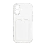 iPhone 16 Plus Kuoret Korttipidike Iskunkestävä Läpinäkyvä