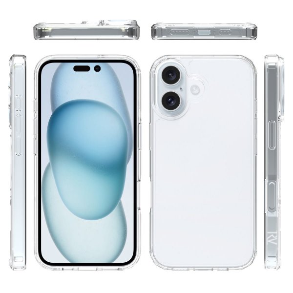 Rvelon iPhone 16 Plus Kuori Iskunkestävä Läpinäkyvä