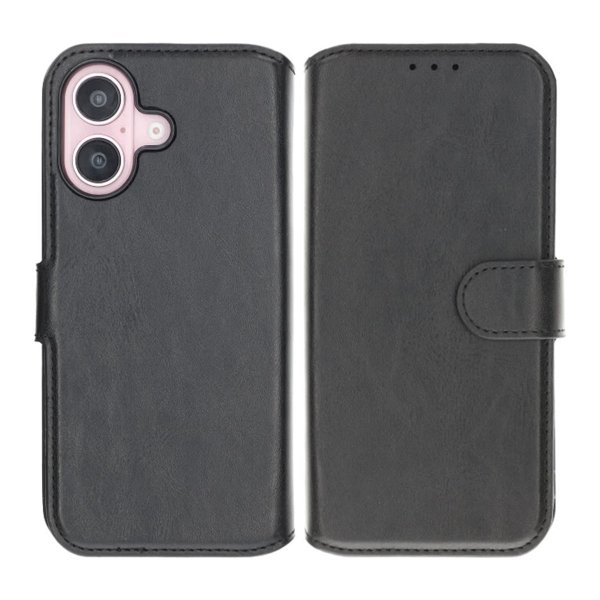Rvelon iPhone 16 Plus -kotelo, magneettisesti irrotettava kuori, musta