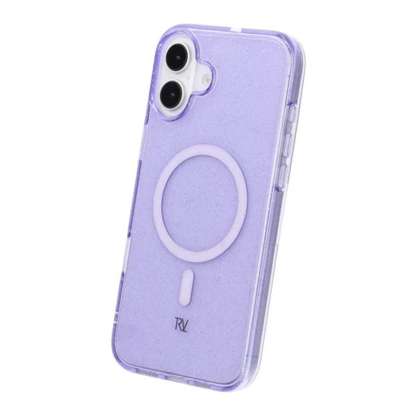 Rvelon iPhone 16 Plus Kuoret Glitter MagSafe Violetti