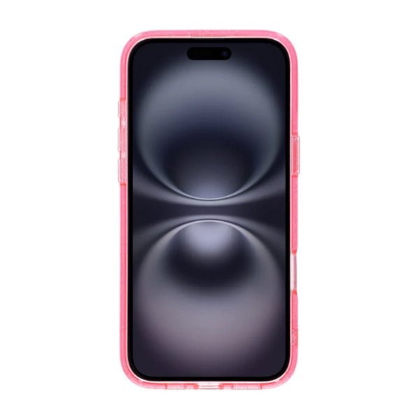 Rvelon iPhone 16 Plus -kuori, glitter, MagSafe, pinkki