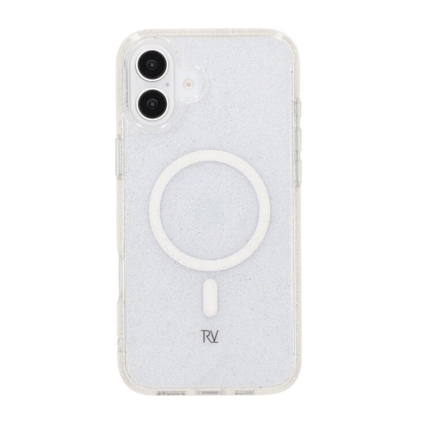 Rvelon iPhone 16 Plus Kuoret Glitter MagSafe Valkoinen