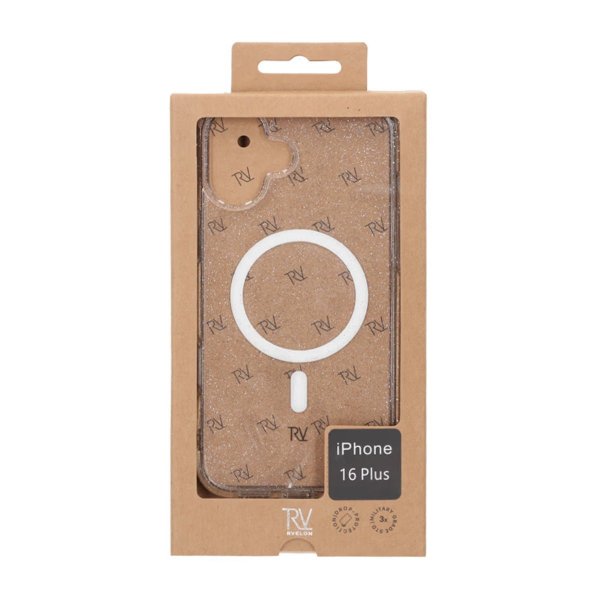 Rvelon iPhone 16 Plus Kuoret Glitter MagSafe Valkoinen
