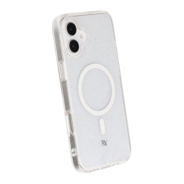 Rvelon iPhone 16 Plus Kuoret Glitter MagSafe Valkoinen