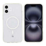 Rvelon iPhone 16 Plus Kuoret Glitter MagSafe Valkoinen