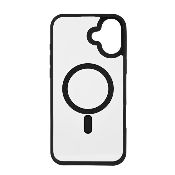 Onsala iPhone 16 Plus -suojakuori Bumper MagSeries läpinäkyvä musta