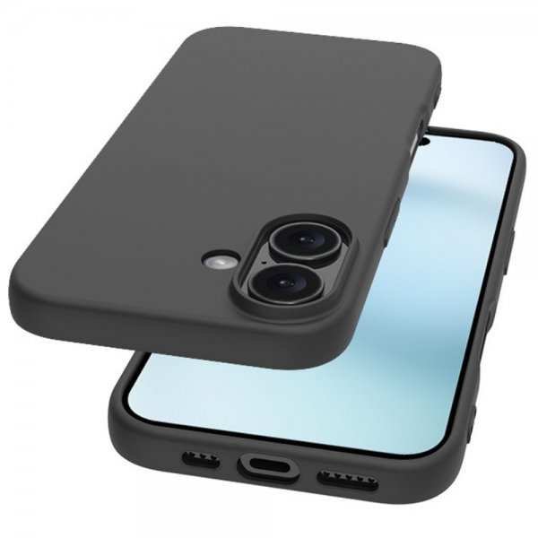Nordic Covers iPhone 16 Plus -kuori, Feather Series, Raven Black