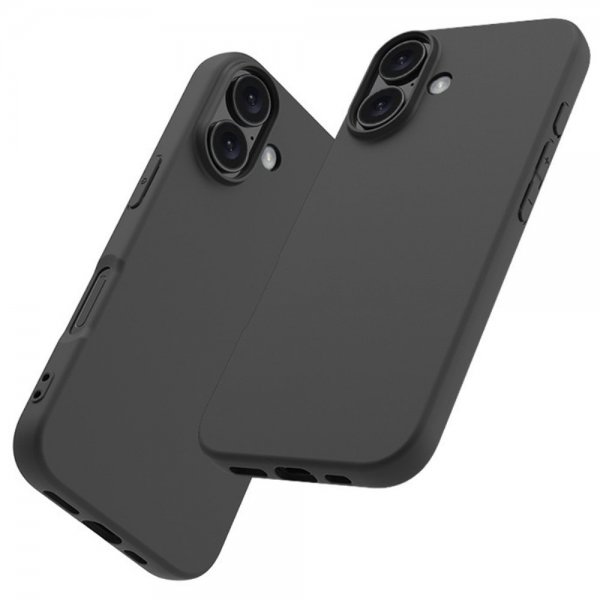 Nordic Covers iPhone 16 Plus -kuori, Feather Series, Raven Black