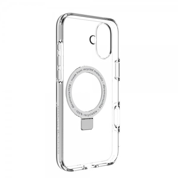 dbramante1928 iPhone 16 Plus -suojakuori Iceland Ultra D3O MagSafe Kickstand Transparent