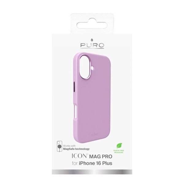 Puro iPhone 16 Plus -suojakuori ICON Mag Pro vaaleanpunainen