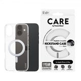 CARE by PanzerGlass iPhone 16 Plus -suojakuori Kickstand MagSafe, hopea