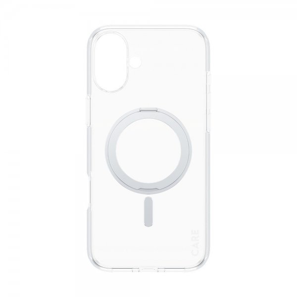 CARE by PanzerGlass iPhone 16 Plus -suojakuori Kickstand MagSafe, hopea