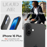 Spigen iPhone 16 Plus Kuori Liquid Air Mattamusta