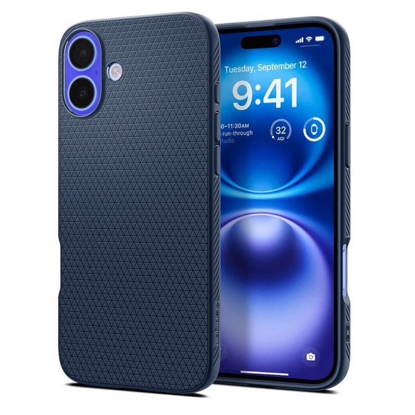 Spigen iPhone 16 Plus Kuori Liquid Air Navy Blue