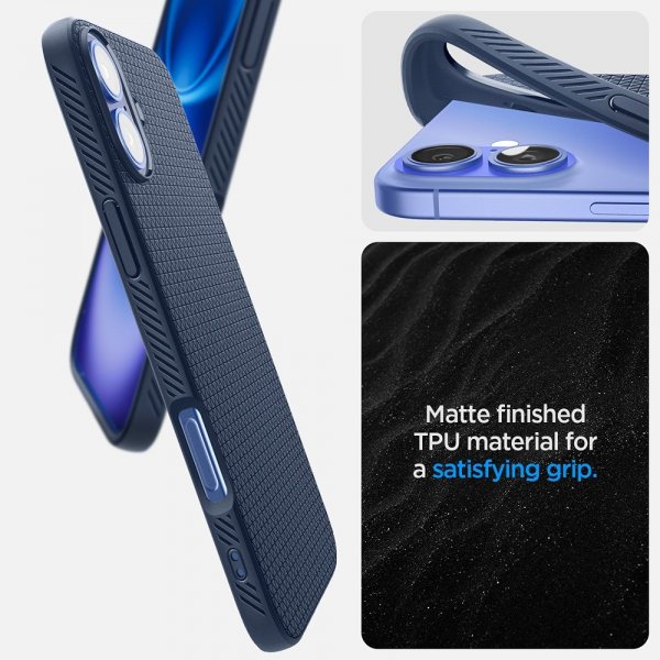 Spigen iPhone 16 Plus Kuori Liquid Air Navy Blue