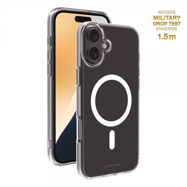 Vivanco iPhone 16 Plus -suojakuori Mag Clear Transparent