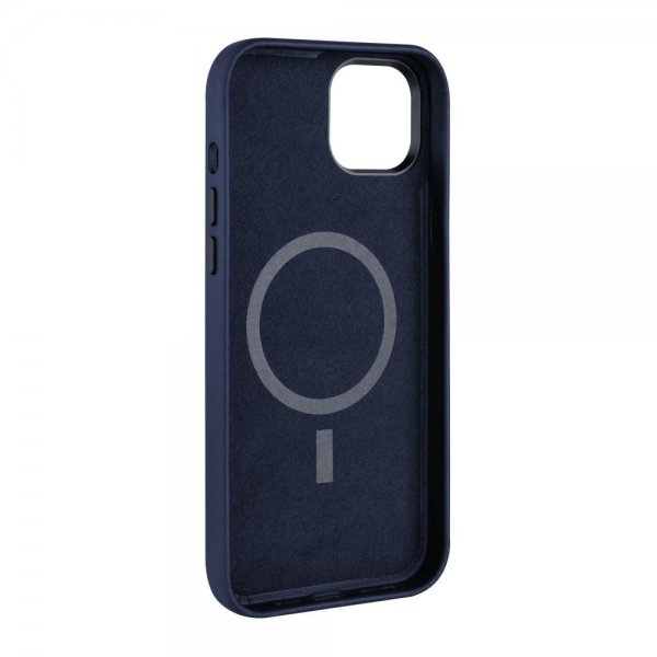Kiinteä iPhone 16 Plus -suojakotelo MagLeather, sininen