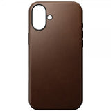 Nomad iPhone 16 Plus -suojakuori Modern Leather Case, ruskea