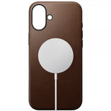 Nomad iPhone 16 Plus -suojakuori Modern Leather Case, ruskea