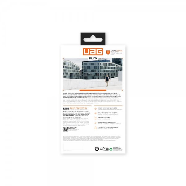 Urban Armor Gear (UAG) iPhone 16 Plus -suojakuori Plyo MagSafe Valkoinen