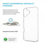 Kiinteä iPhone 16 Plus -kuori ReStore Läpinäkyvä