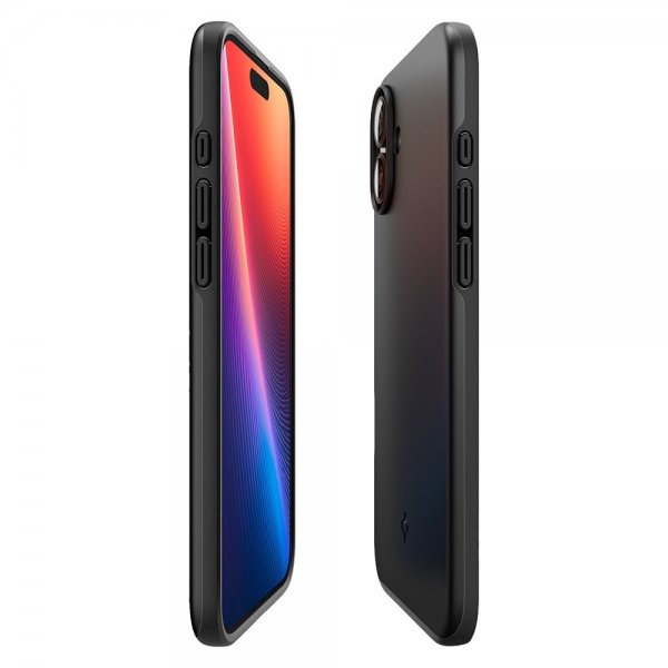 Spigen iPhone 16 Plus -suojakuori Thin Fit MagFit, musta