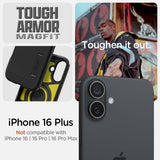 Spigen iPhone 16 Plus -suojakuori Tough Armor MagFit, musta