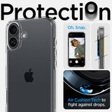 Spigen iPhone 16 Plus -suojakuori, Ultra Hybrid, Crystal Clear