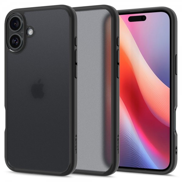 Spigen iPhone 16 Plus -suojakuori Ultra Hybrid Frost Black