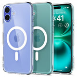 Spigen iPhone 16 Plus -suojakuori Ultra Hybrid MagFit, valkoinen