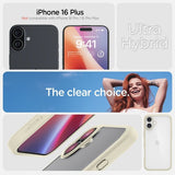 Spigen iPhone 16 Plus -suojakuori Ultra Hybrid Mute Beige