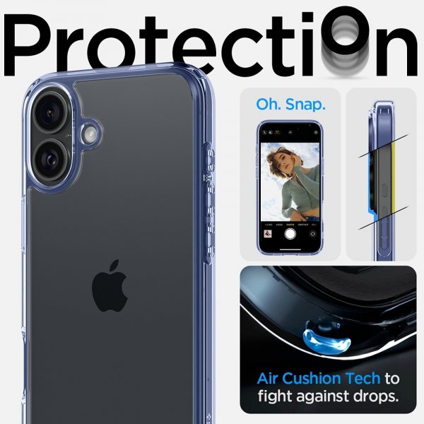 Spigen iPhone 16 Plus Kuori Ultra Hybrid Sky Crystal