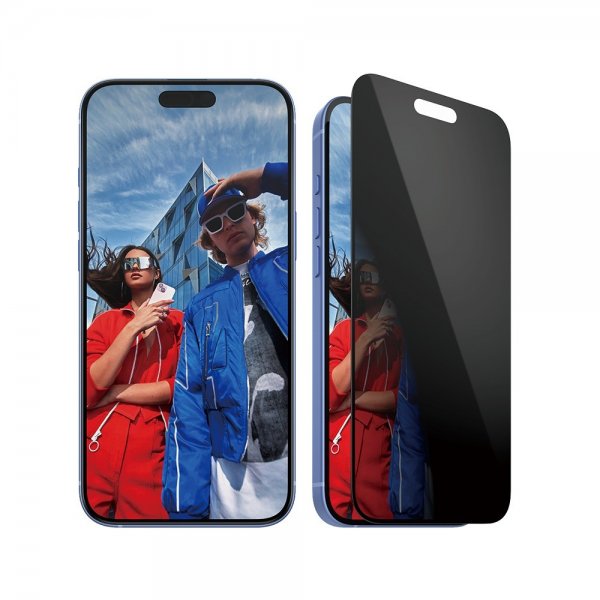 PanzerGlass iPhone 15 Plus/iPhone 16 Plus -näytönsuoja Ultra-Wide Fit Privacy EasyAligner
