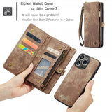 CaseMe iPhone 16 Pro -kotelo, 008-sarja, irrotettava kuori, ruskea