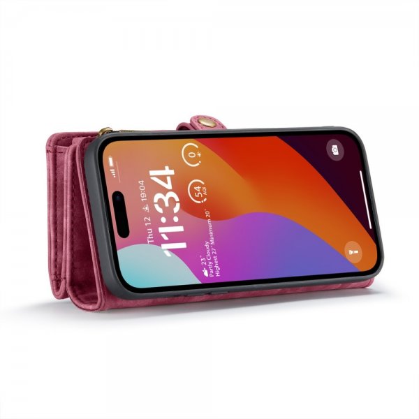 CaseMe iPhone 16 Pro -kotelo, 008-sarja, irrotettava kuori, punainen
