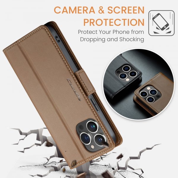 CaseMe iPhone 16 Pro -suojakuori, 023-sarja, ruskea