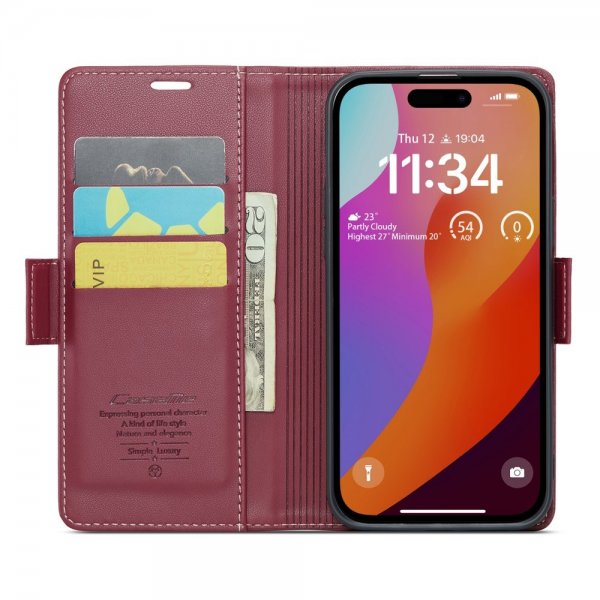 CaseMe iPhone 16 Pro -kuori 023 Series Punainen