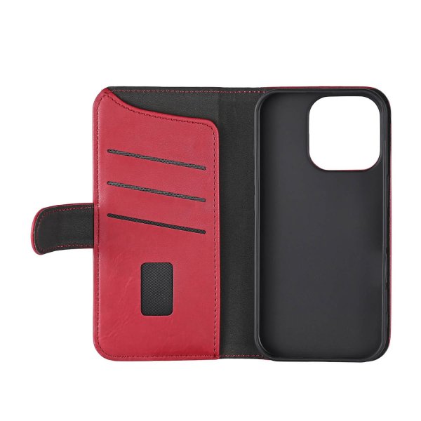 Gear iPhone 16 Pro -suojakuori, 3 korttipaikkaa, punainen