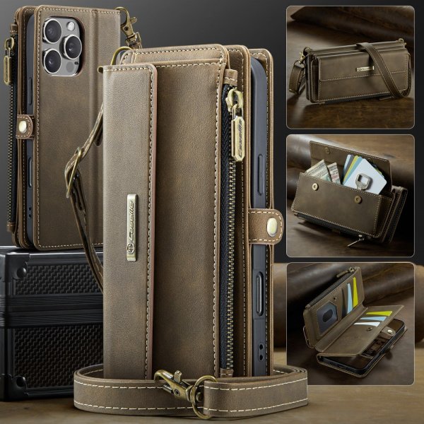 CaseMe iPhone 16 Pro C39-sarjan suojakotelo, ruskea