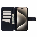Nordic Covers iPhone 16 Pro Essential Leather -kotelo, Raven Black